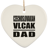 Czechoslovakian Vlcak Dad - Heart Ornament