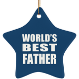 World's Best Father - Star Ornament