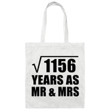 34th Anniversary Square Root of 1156 Years As Mr & Mrs - Tote Bag White