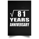9th Anniversary Square Root of 81 Years Anniversary - Poster Portrait