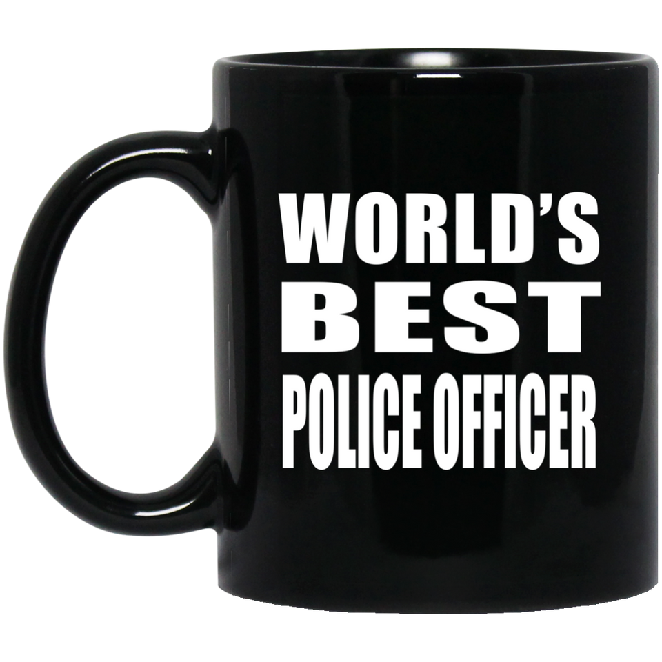World's Best Police Officer - 11 Oz Coffee Mug Black