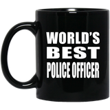 World's Best Police Officer - 11 Oz Coffee Mug Black