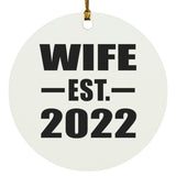 Wife Established EST. 2022 - Circle Ornament
