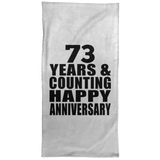 Happy 73rd Anniversary 73 Years & Counting - Hand Towel