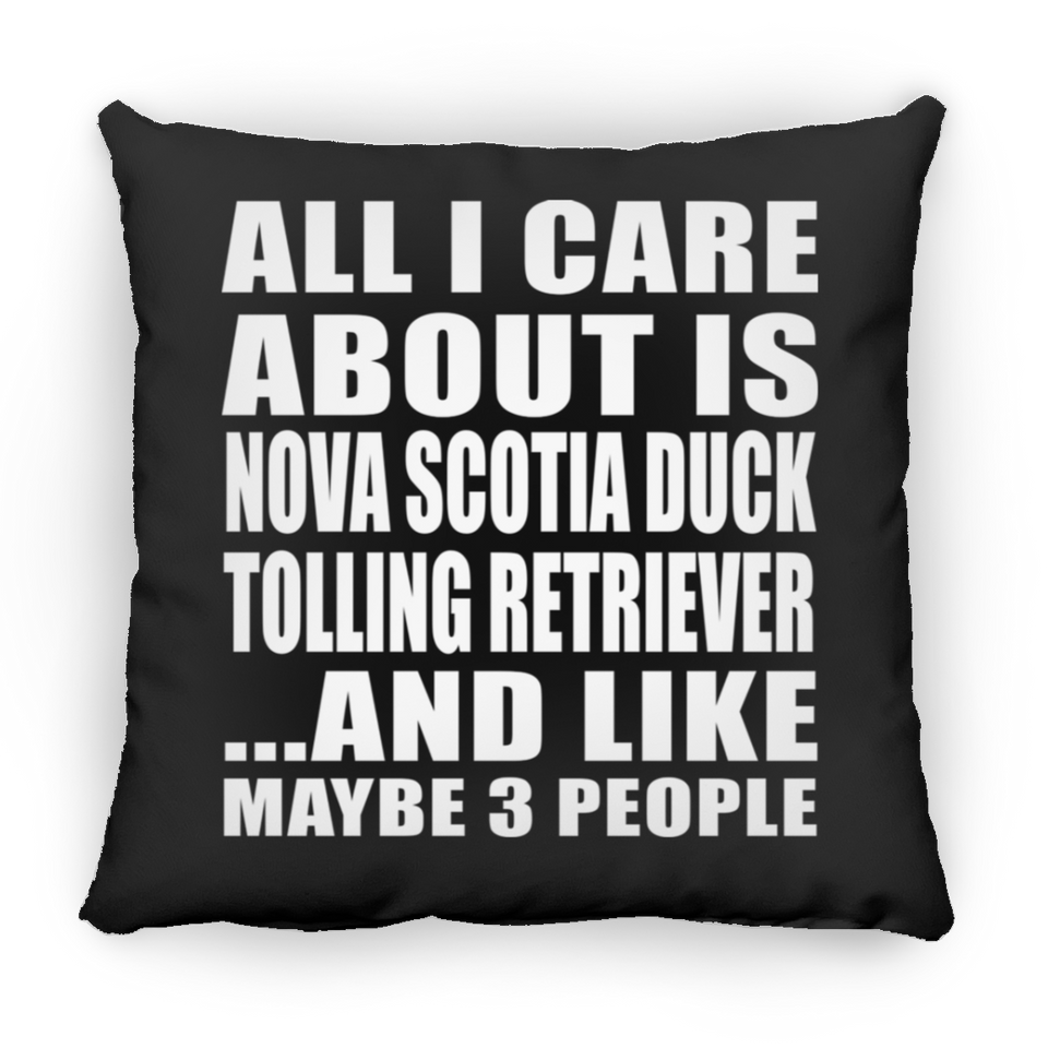 All I Care About Is Nova Scotia Duck Tolling Retriever - Throw Pillow Black