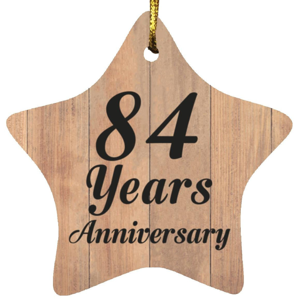 84th Anniversary 84 Years Anniversary - Star Ornament C