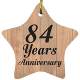 84th Anniversary 84 Years Anniversary - Star Ornament C