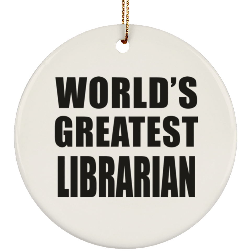 World's Greatest Librarian - Circle Ornament