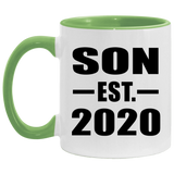Son Established EST. 2020 - 11oz Accent Mug Green