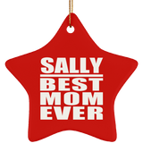 Sally Best Mom Ever - Star Ornament