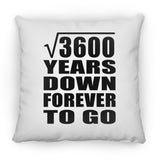 60th Anniversary Square Root of 3600 Years Down Forever To Go - Throw Pillow