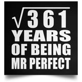 19th Anniversary Square Root of 361 Years of Mr Perfect - Poster Square