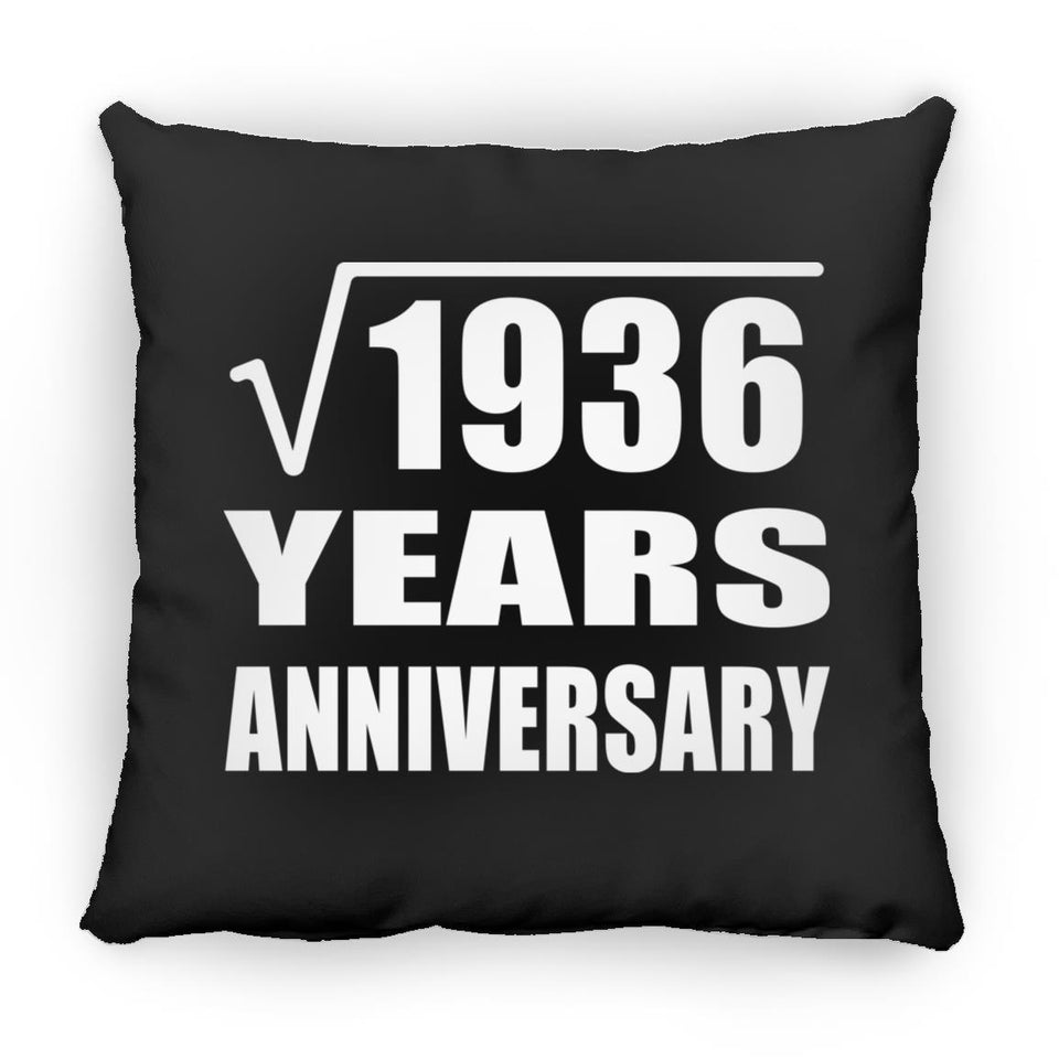 44th Anniversary Square Root of 1936 Years Anniversary - Throw Pillow Black