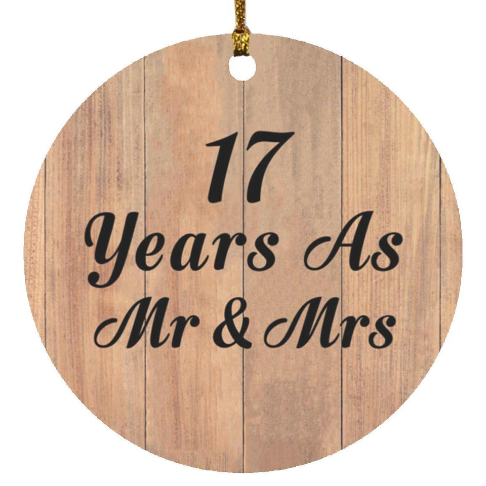 17 Years As Mr & Mrs - Circle Ornament C