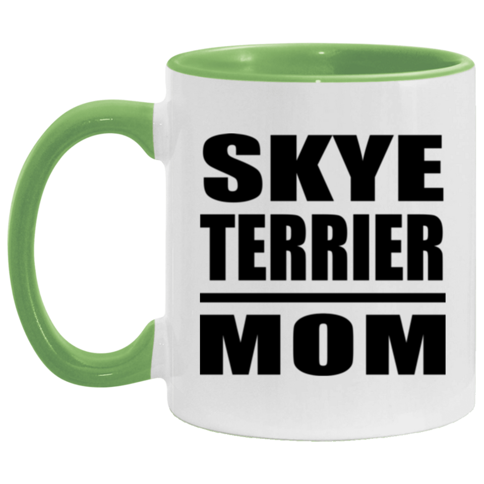 Skye Terrier Mom - 11oz Accent Mug Green