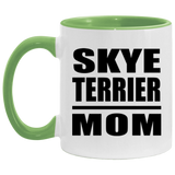 Skye Terrier Mom - 11oz Accent Mug Green