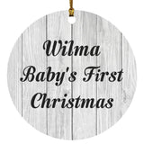 Wilma Baby's First Christmas - Circle Ornament F