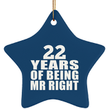 22nd Anniversary 22 Years Of Being Mr Right - Star Ornament