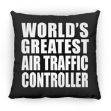 World's Greatest Air Traffic Controller - Throw Pillow Black