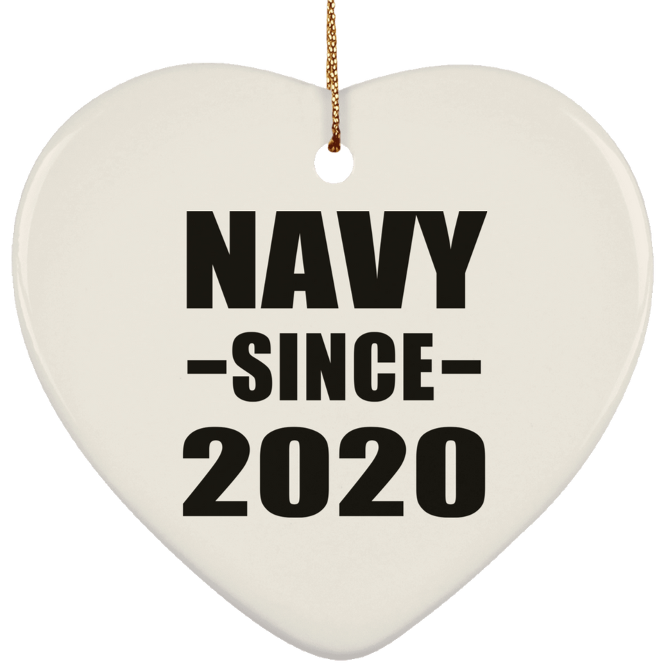 Navy Since 2020 - Heart Ornament