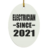 Electrician Since 2021 - Oval Ornament