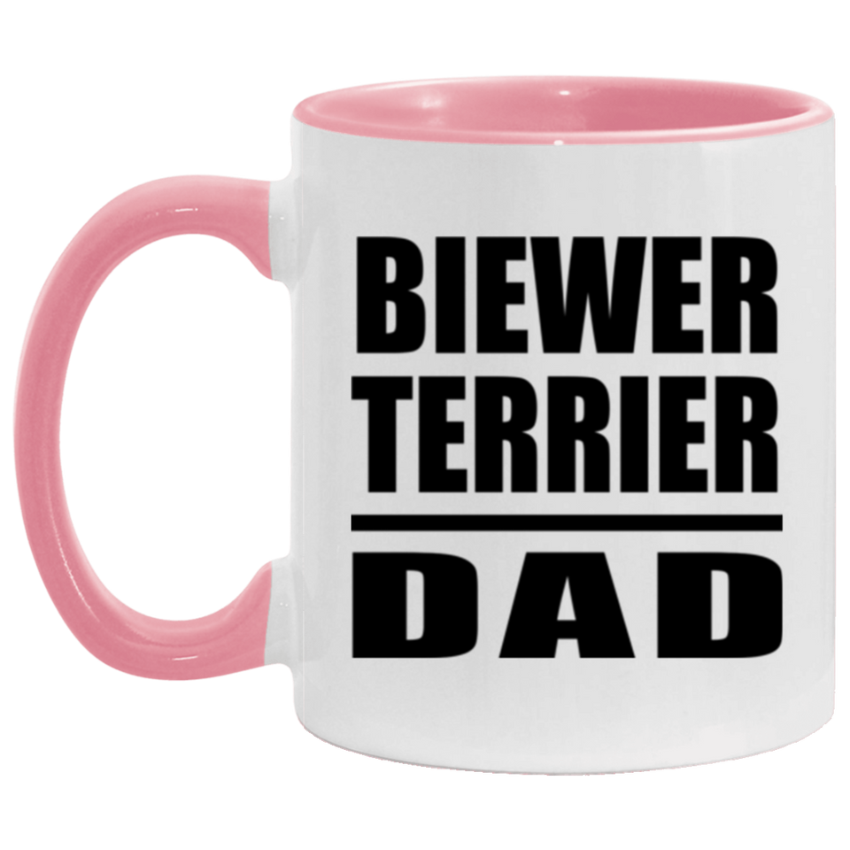 Biewer Terrier Dad - 11oz Accent Mug Pink