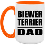 Biewer Terrier Dad - 15oz Accent Mug Orange