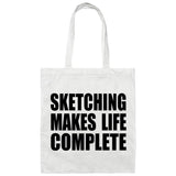 Sketching Makes Life Complete - Tote Bag White