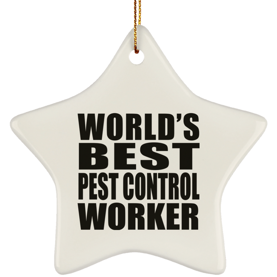 World's Best Pest Control Worker - Star Ornament