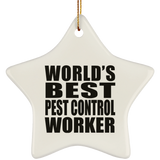 World's Best Pest Control Worker - Star Ornament