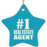 Number One #1 Real Estate Agent - Star Ornament