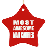 Most Awesome Mail Carrier - Star Ornament