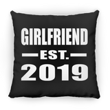 Girlfriend Established EST. 2019 - Throw Pillow Black