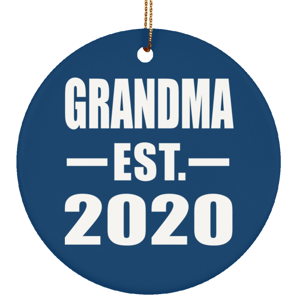 Grandma Established EST. 2020 - Circle Ornament