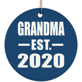 Grandma Established EST. 2020 - Circle Ornament