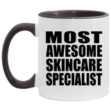 Most Awesome Skincare Specialist - 11oz Accent Mug Black