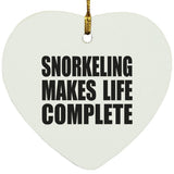 Snorkeling Makes Life Complete - Heart Ornament