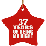 37th Anniversary 37 Years Of Being Mr Right - Star Ornament