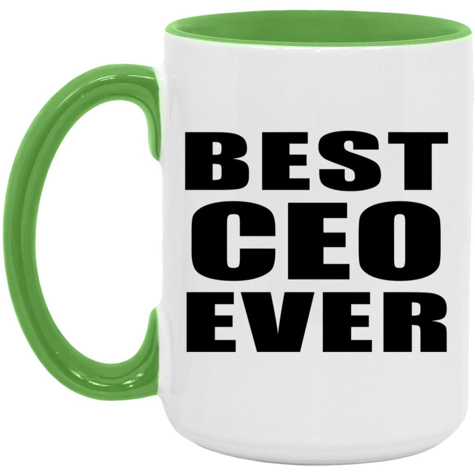 Best Ceo Ever - 15oz Accent Mug Green