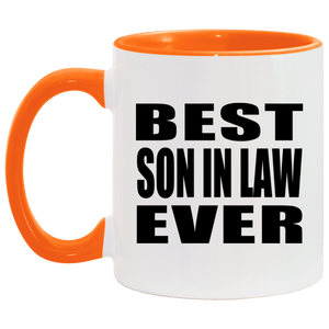 Best Son In Law Ever - 11oz Accent Mug Orange