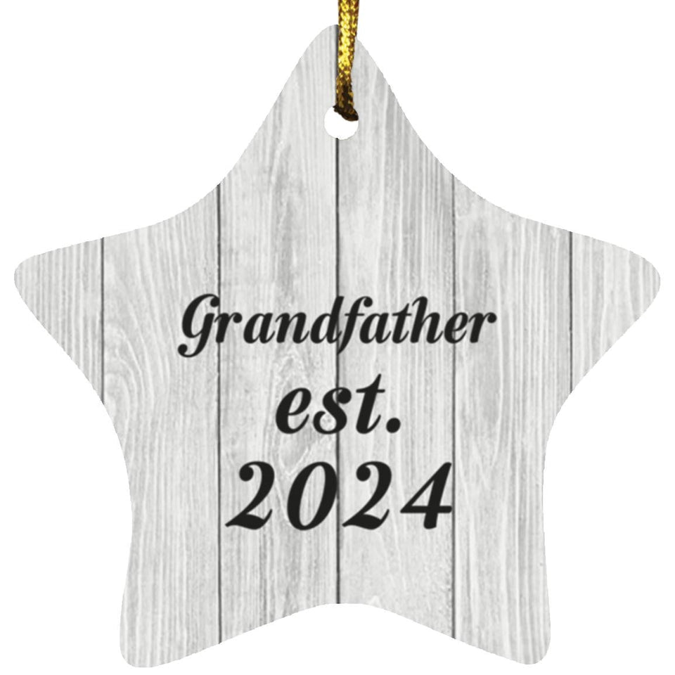 Grandfather Established Est. 2024 - Star Ornament F