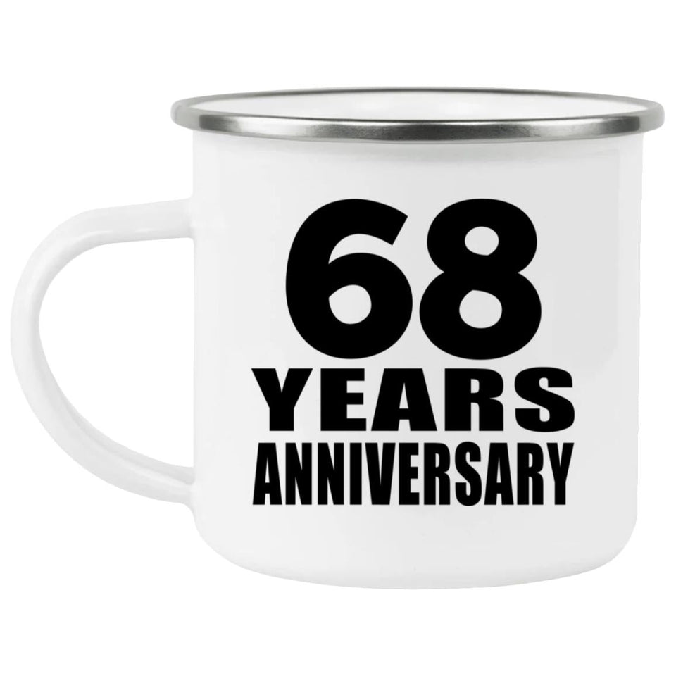 68th Anniversary 68 Years - 12oz Camping Mug