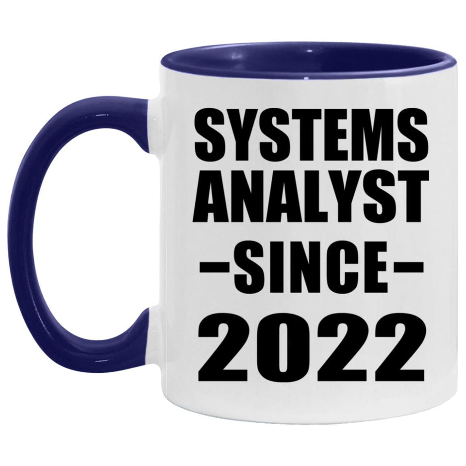 Systems Analyst Since 2022 - 11oz Accent Mug Purple