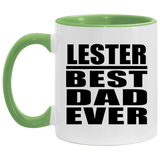 Lester Best Dad Ever - 11oz Accent Mug Green