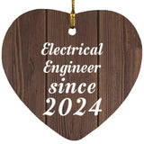 Electrical Engineer Since 2024 - Heart Ornament D