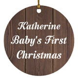 Katherine Baby's First Christmas - Circle Ornament D