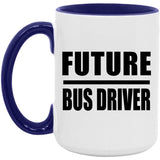 Future Bus Driver - 15oz Accent Mug Purple