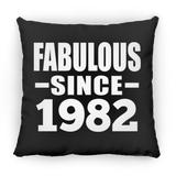 42nd Birthday Fabulous Since 1982 - Throw Pillow Black