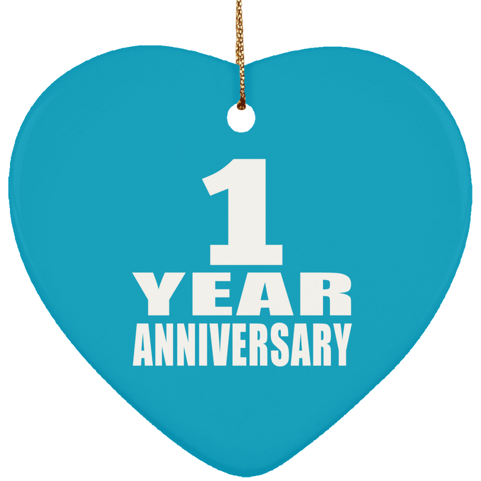 1st Anniversary 1 Year - Heart Ornament