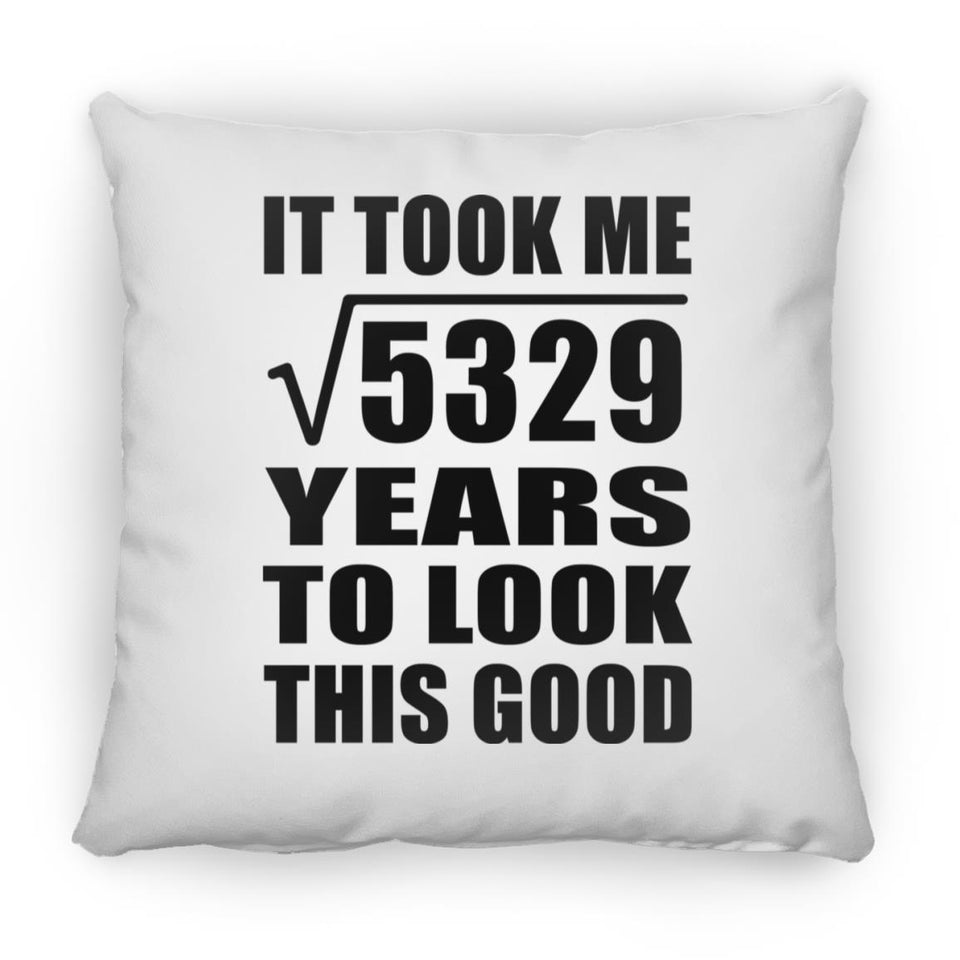 73rd Birthday Took Square Root of 5329 Years To Look Good - Throw Pillow